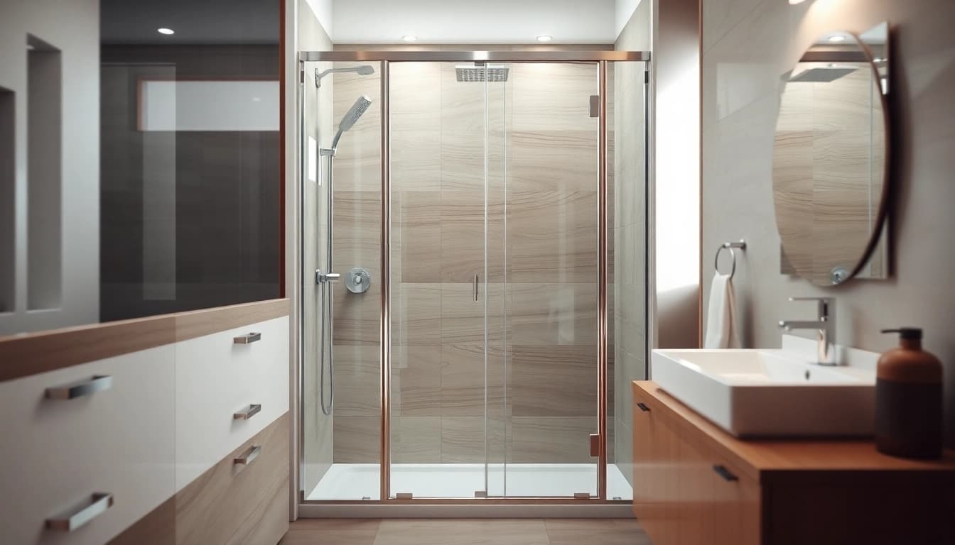 Erleben Sie die elegante sonni Duschkabine mit modernem Design in einem zeitgenössischen Badezimmer.