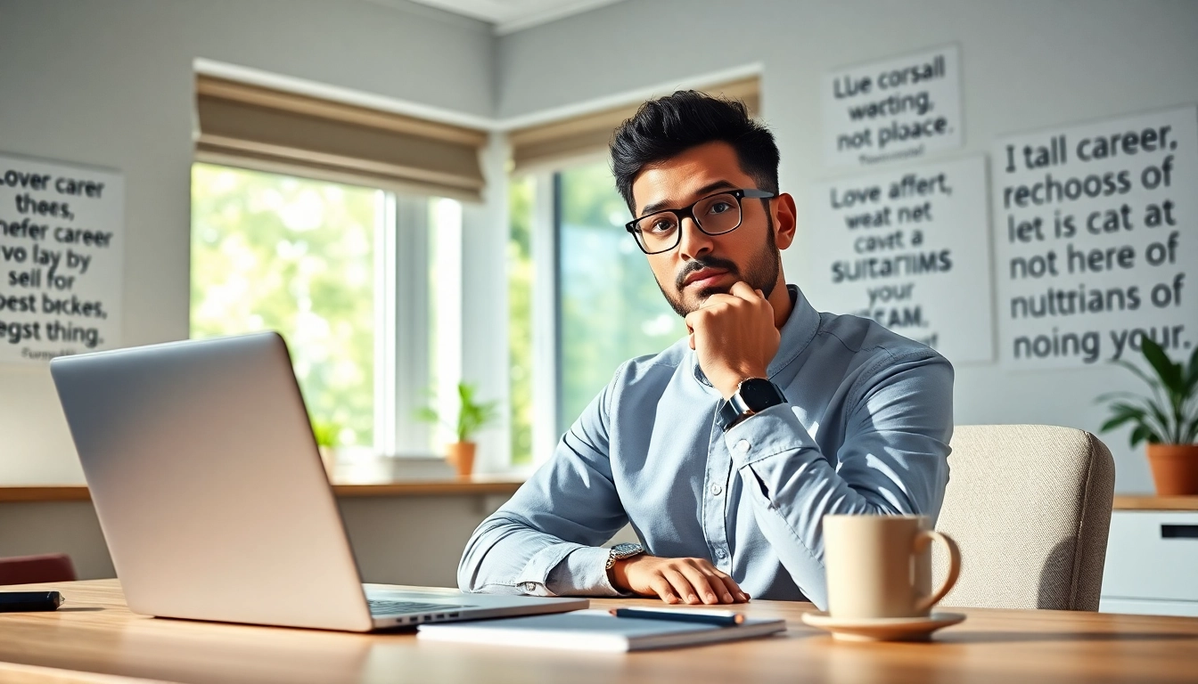 Identify your Ideal career in a bright and inspiring workspace setting with motivational elements.