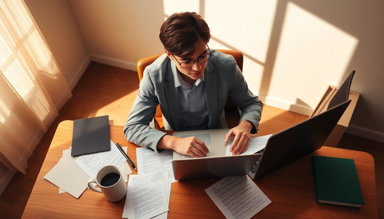 Focus on a student reviewing LSAT materials, symbolizing the decision to hire someone to take lsat for you in an academic setting.