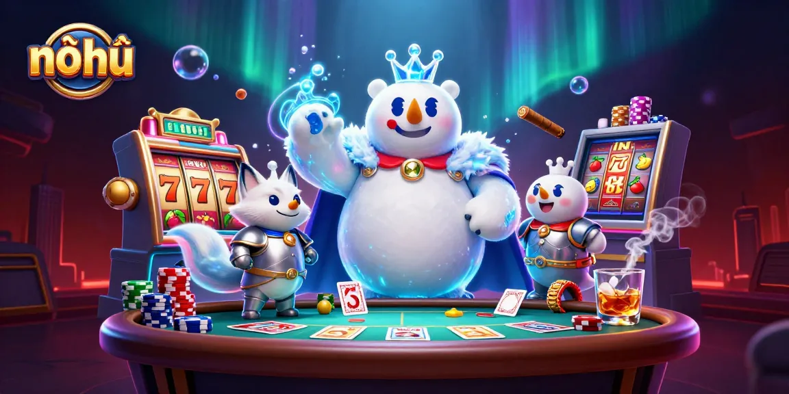 Nổ hũ slots illustrate an enchanting scene with vivid characters and rich casino elements.