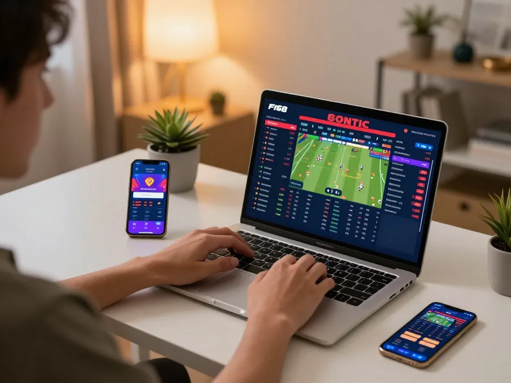 F168 user engaged in sports betting with dynamic betting interface on online gaming setup.