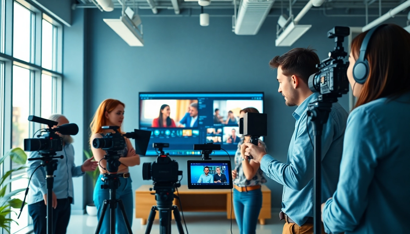 Captivating scene of corporate video production in Toronto featuring a creative team.