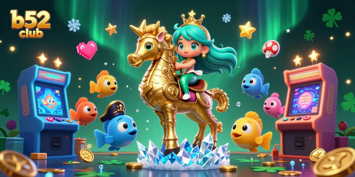 Join the thrilling experience at b52 club with vibrant casino-themed visuals and playful characters.