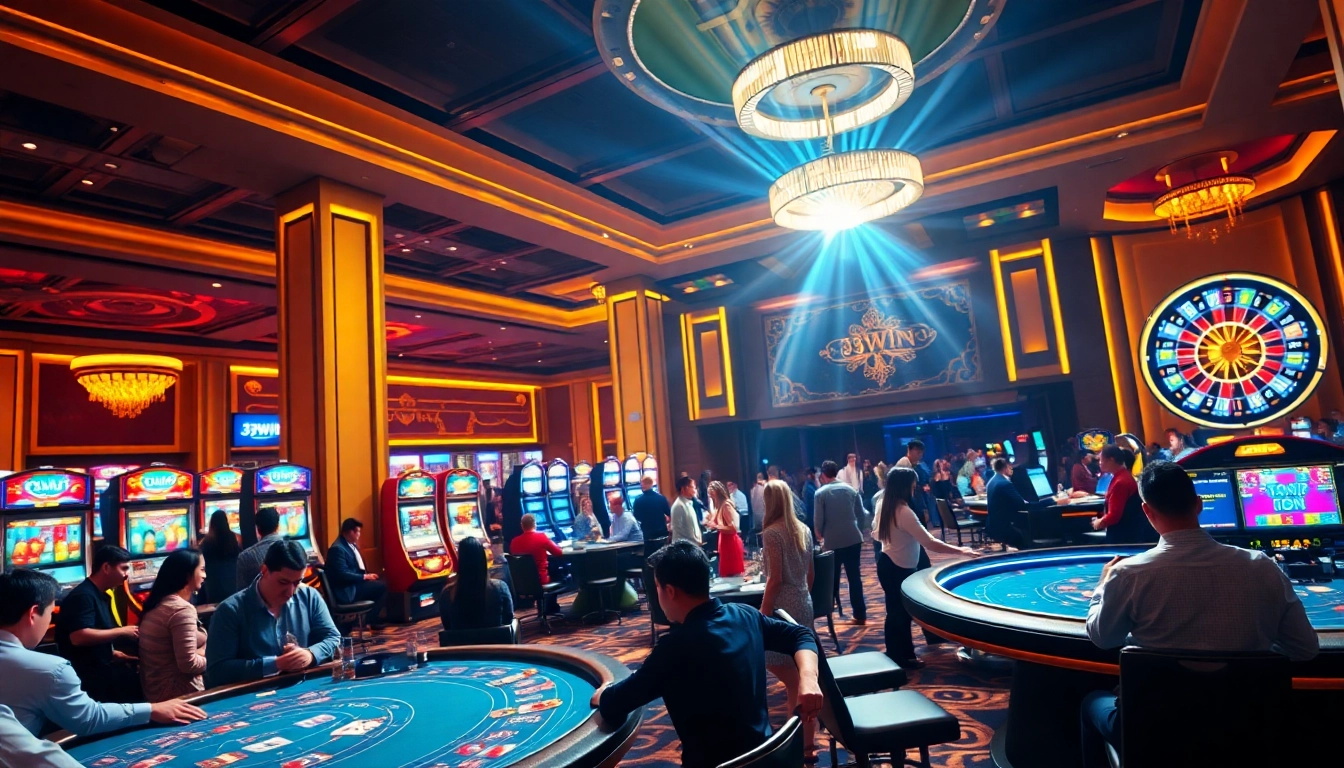 Experience the excitement and luxury of 33WIN Casino as players engage in thrilling games.