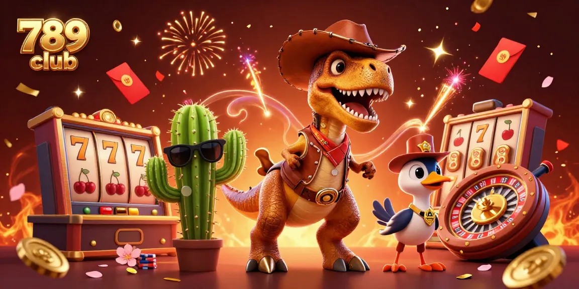 Experience the excitement of the 789 club with vibrant casino characters and festive game elements.