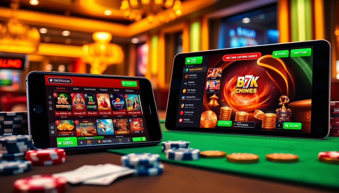 Interactive gaming interface depicting casino games and betting options at vin777.gb.net