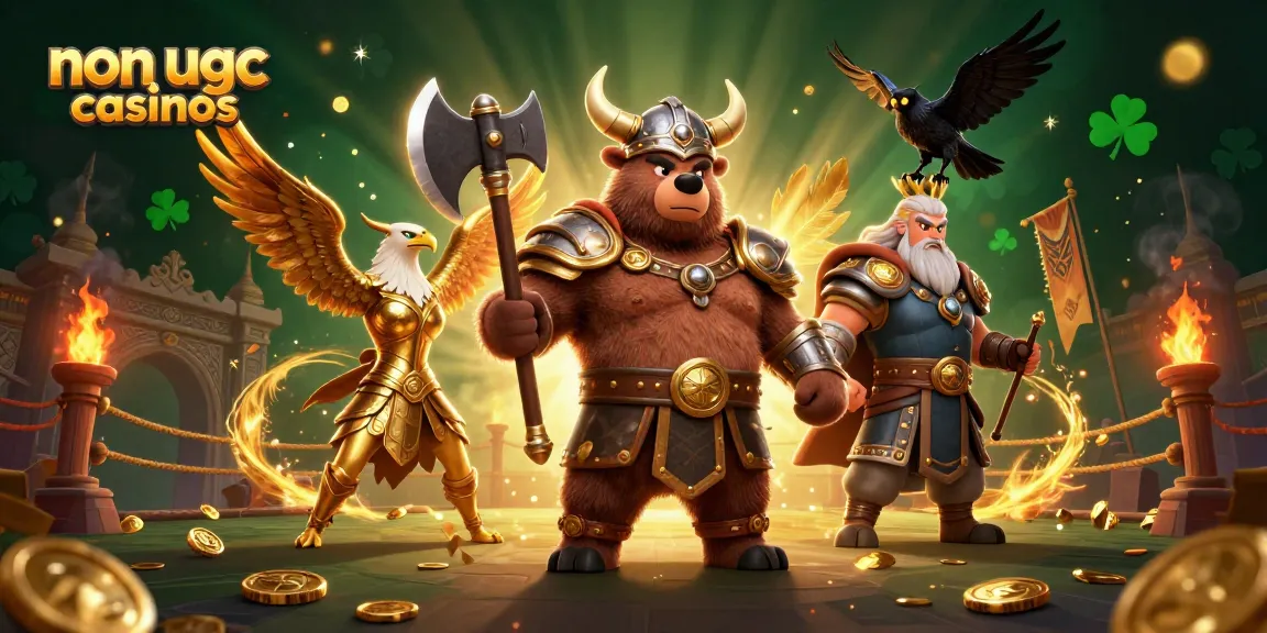 Explore non ukgc casinos with dynamic games and thrilling features in this vibrant illustration.