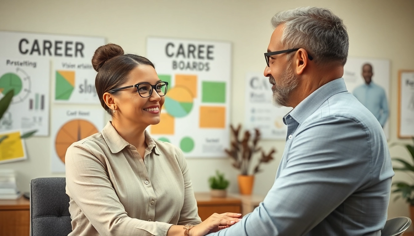 Learn how to find my perfect career with a professional coach in an inspiring office.