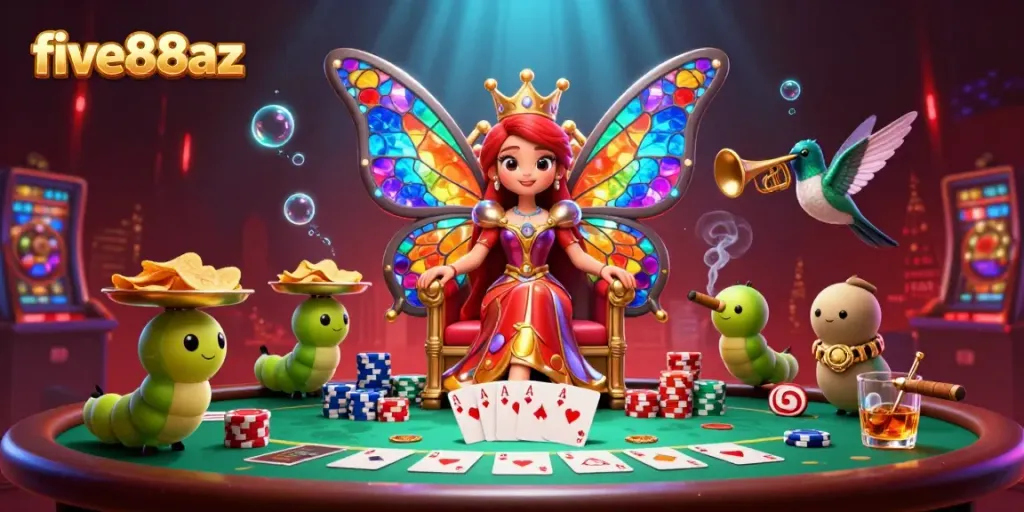 Experience thrilling gambling action at five88az with vibrant characters in an engaging casino setting.