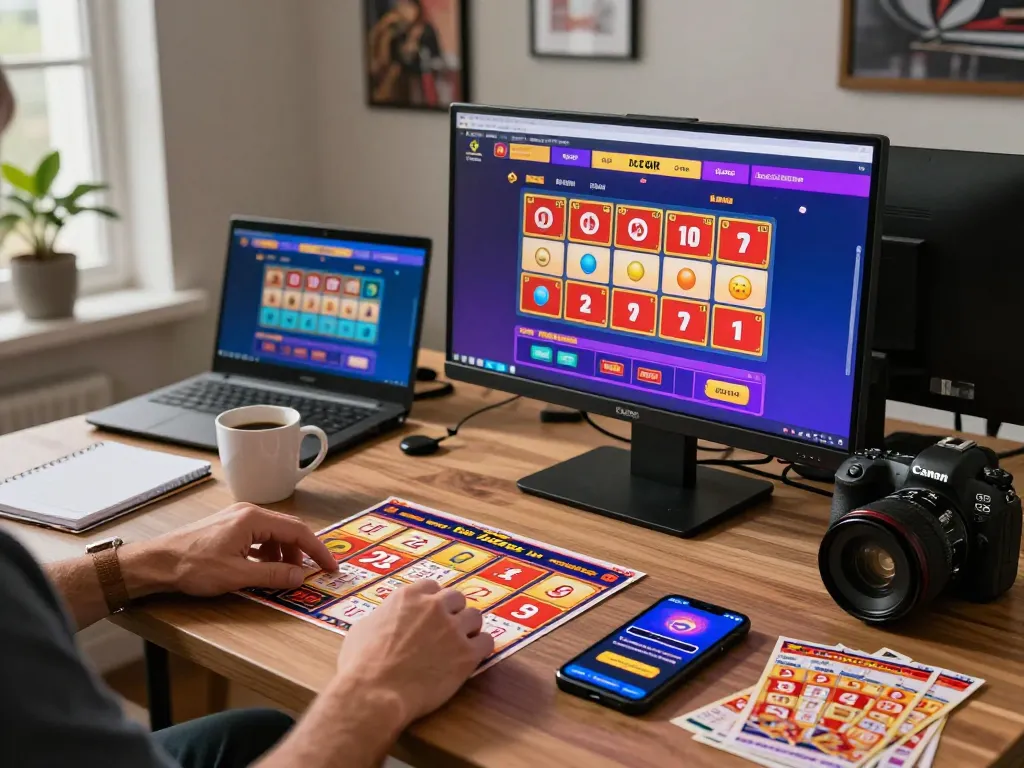 Exciting online gambling experience featuring a person playing danh de online with colorful betting interfaces.