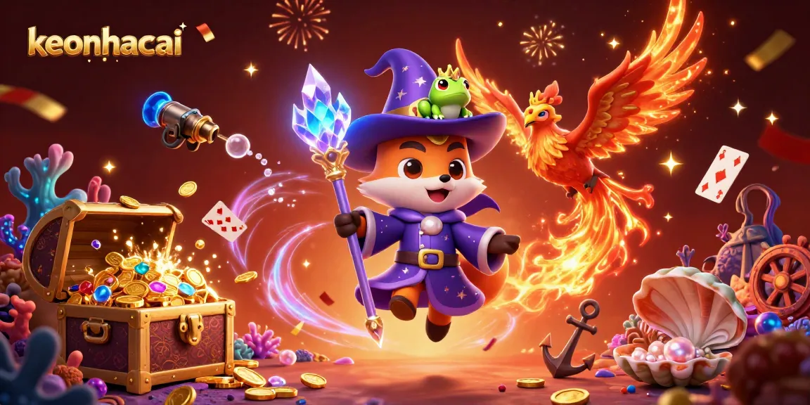 Engage in exhilarating action with keonhacai's captivating casino adventure featuring vibrant characters.