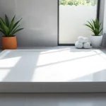 Stylish shower base shower elegantly displayed in a serene bathroom environment.