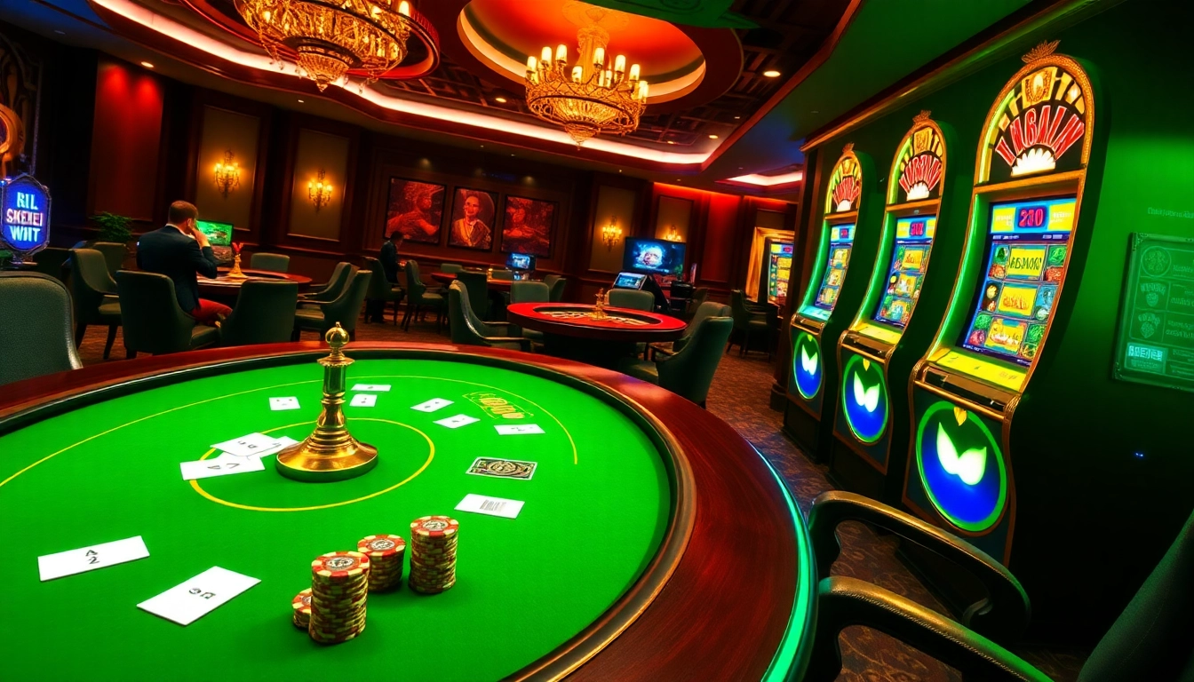 Experience top gambling excitement at https://399w.games/ with an elegant poker table and vibrant casino elements.