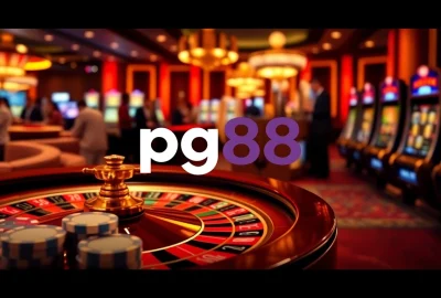 Experience the excitement of pg88 at a luxurious casino with vibrant games and winning moments.