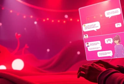 Spicy AI chatbot platform showcasing interactive adult character chats.