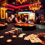 Elevate your game with U888u88.com: a luxurious casino scene featuring poker chips and roulette wheel.