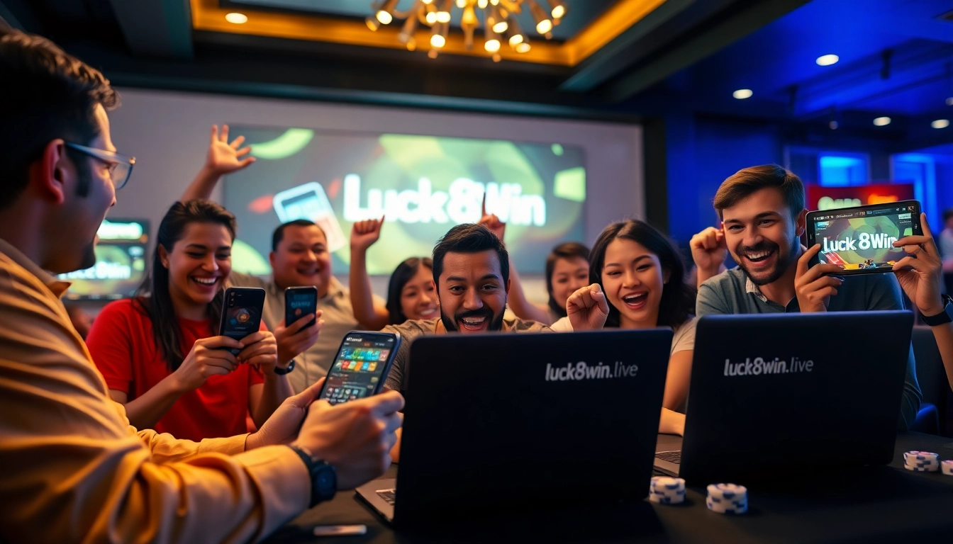 Experience the excitement of online gaming at luck8win.live with diverse players interacting.