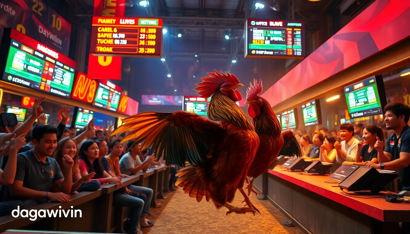 Experience the excitement of live cockfighting at dagawin.live with dynamic action and enthusiastic bettors.