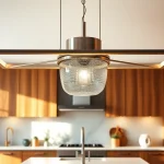 Illuminate your kitchen with this stunning island light fixture, blending elegance and function beautifully.