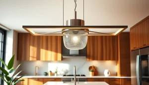 Illuminate your kitchen with this stunning island light fixture, blending elegance and function beautifully.