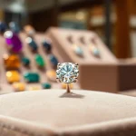 Discover the exquisite diamond nose stud displayed elegantly against soft velvet.