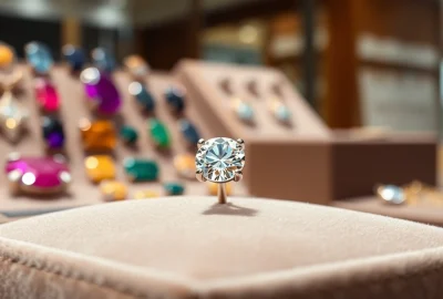 Discover the exquisite diamond nose stud displayed elegantly against soft velvet.