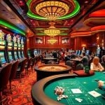 Exciting casino action featuring kk55 bet's vibrant poker tables and dazzling slot machines.