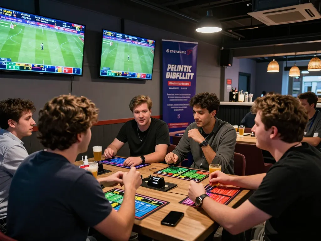 Engaged bettors in a dynamic setting showcasing trang cá độ bóng đá uy tín and thrilling football matches in a modern betting lounge.
