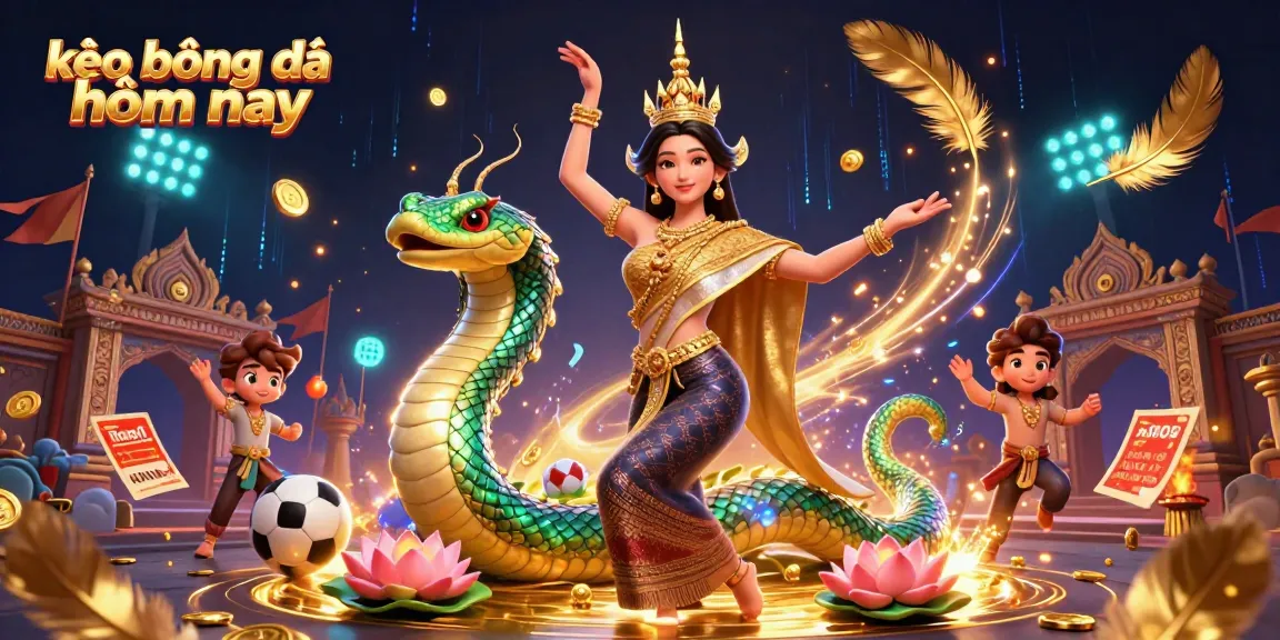 Engage in kèo bóng đá hôm nay with vibrant visuals showcasing traditional elements and dynamic sports themes.
