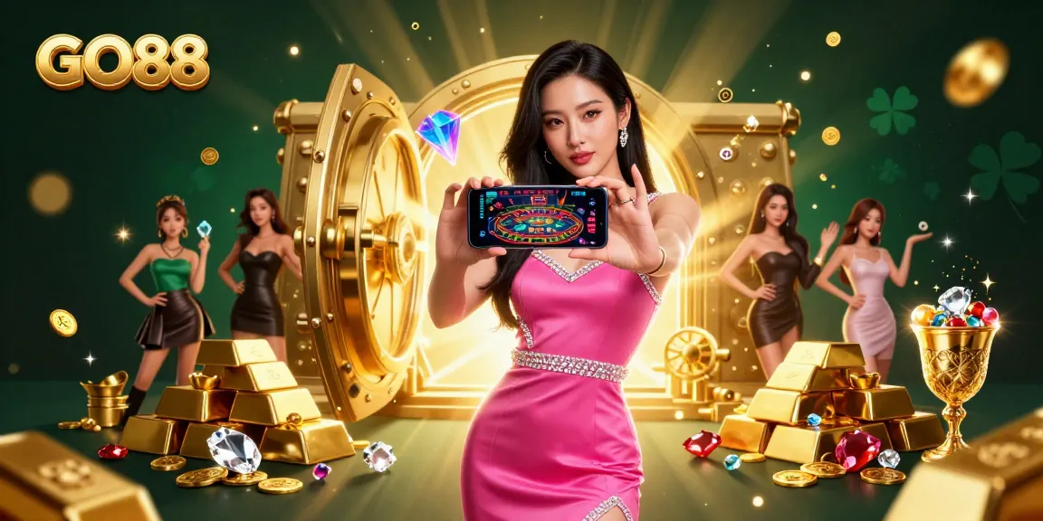 Engage with GO88's captivating live dealer games, featuring dazzling graphics and rich casino elements.