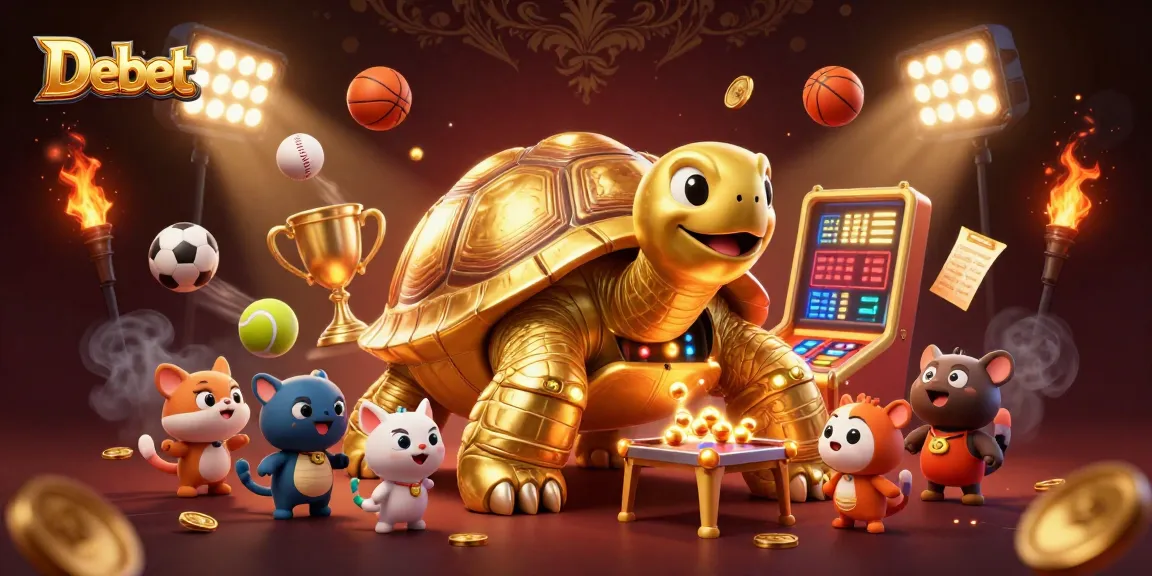 Debet's thrilling games come alive in a vibrant casino scene, captivating players with excitement.