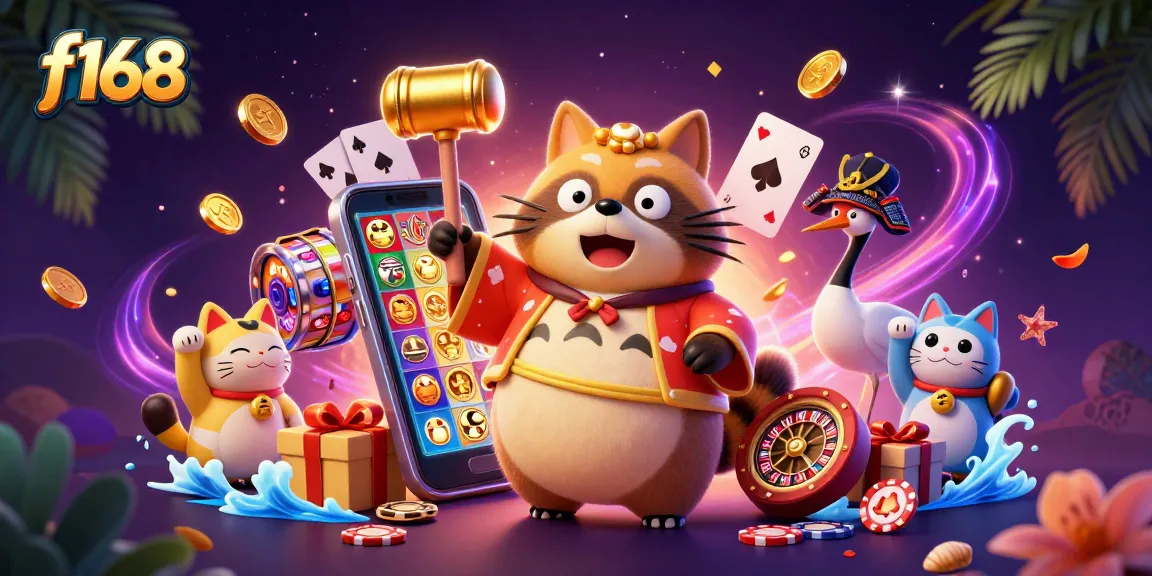 Experience the excitement of f168 casino with cheerful characters and dynamic gaming elements.